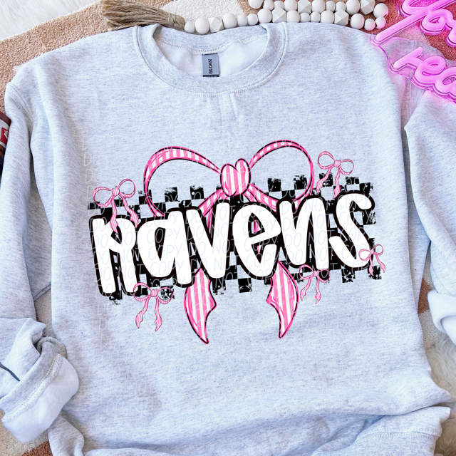 Pink Bow Mascots DTF Print