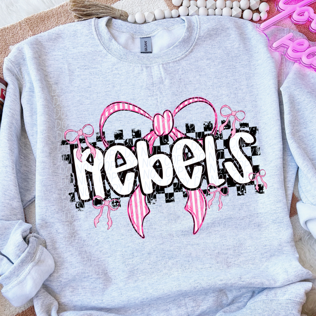 Pink Bow Mascots DTF Print