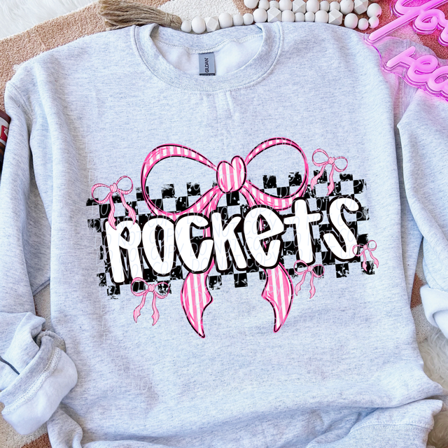 Pink Bow Mascots DTF Print