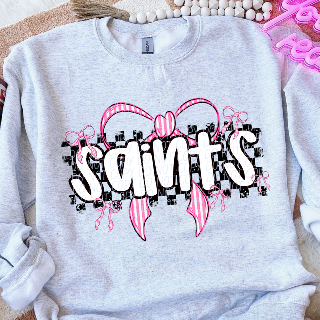 Pink Bow Mascots DTF Print