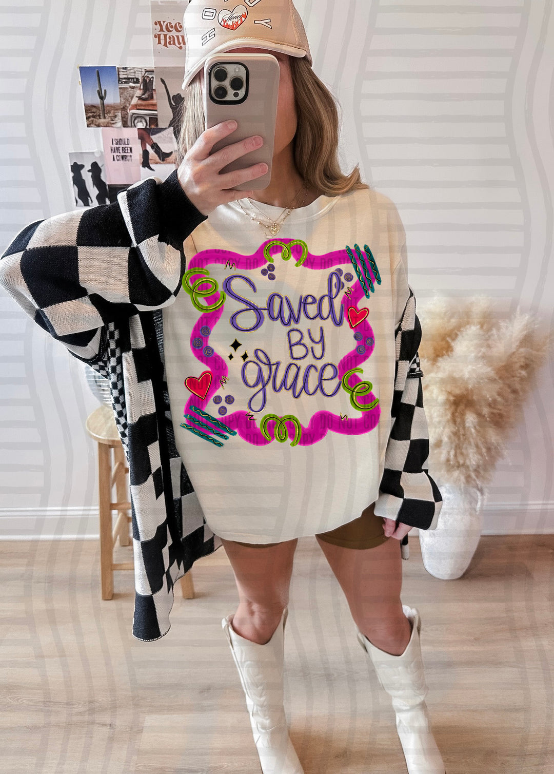 Saved By Grace DTF Print