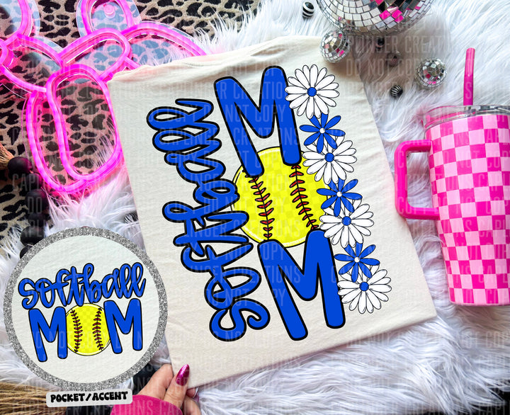Softball Mom FRONT DTF Print