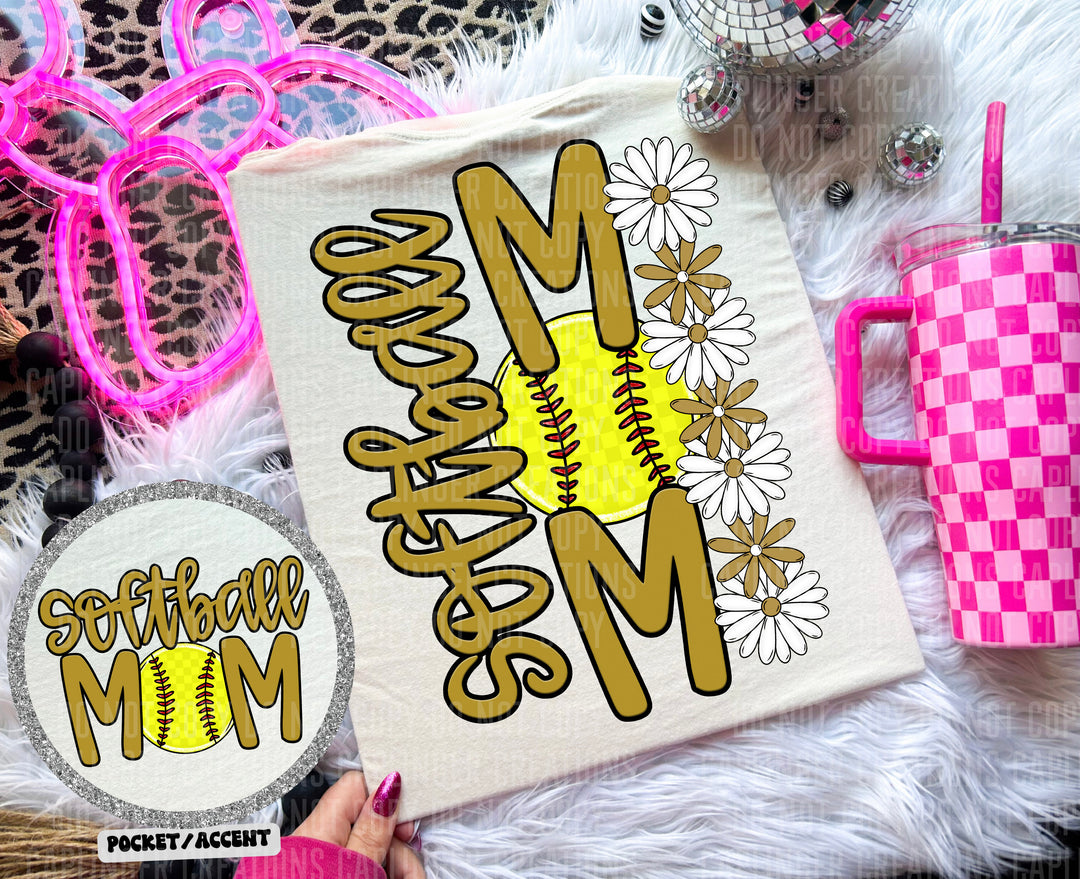 Softball Mom FRONT DTF Print