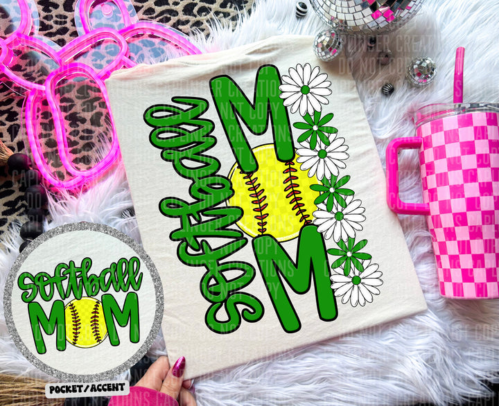 Softball Mom FRONT DTF Print