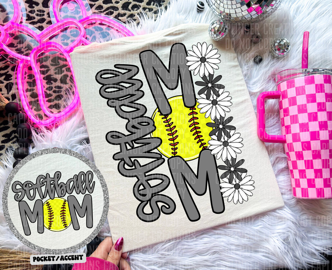 Softball Mom FRONT DTF Print