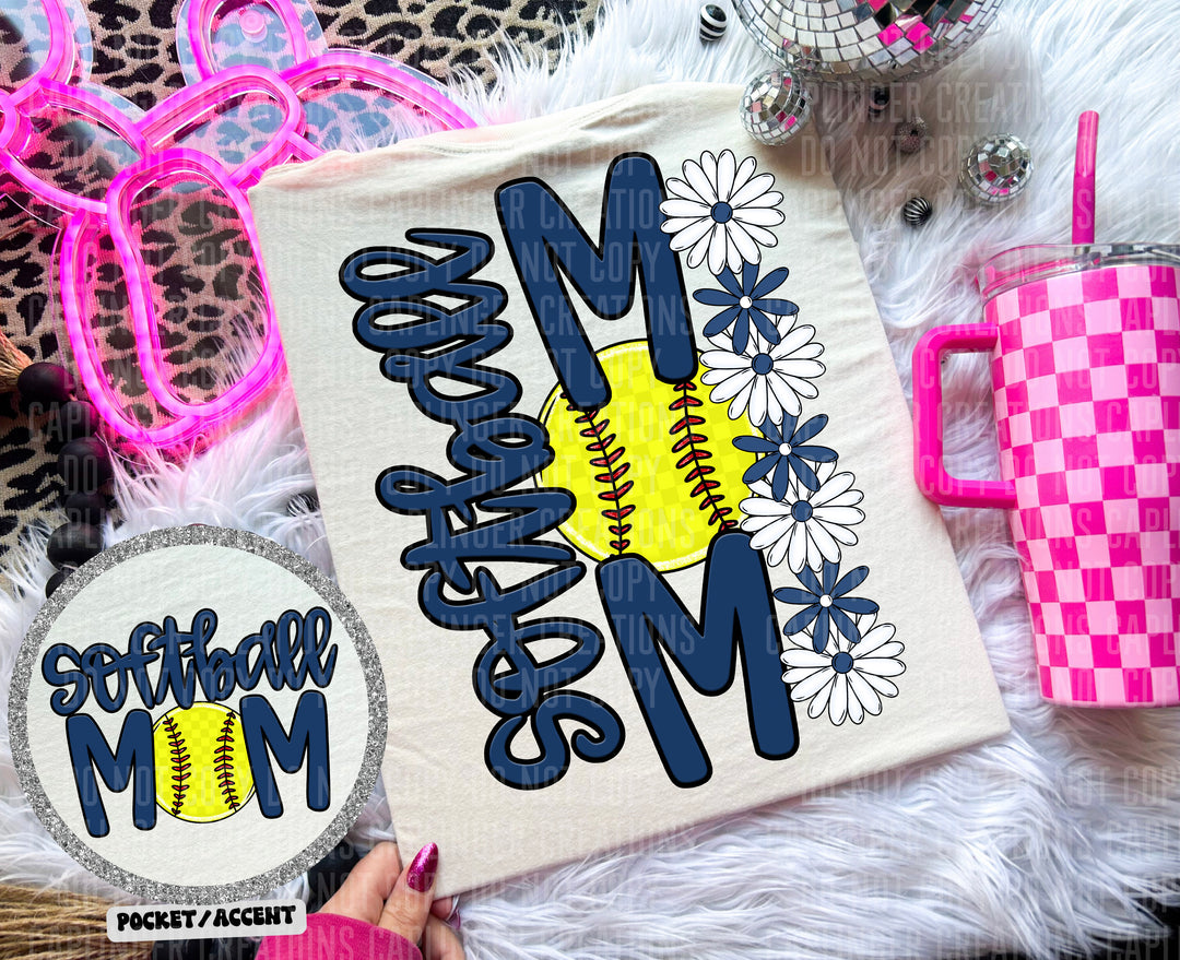 Softball Mom FRONT DTF Print