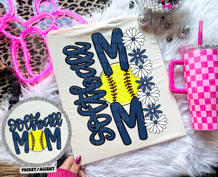 Softball Mom FRONT DTF Print