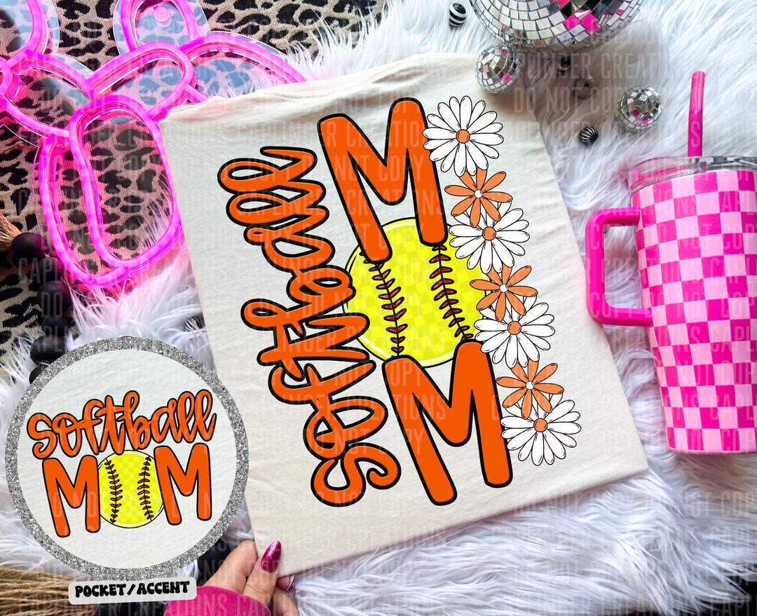 Softball Mom FRONT DTF Print