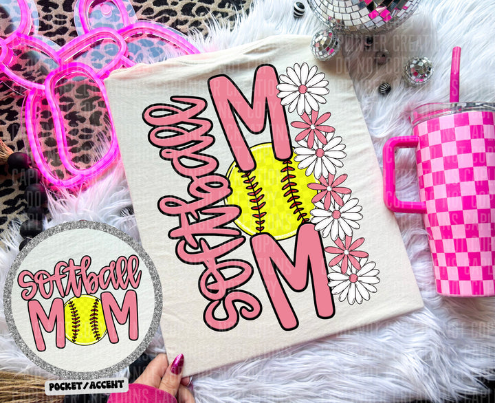 Softball Mom FRONT DTF Print