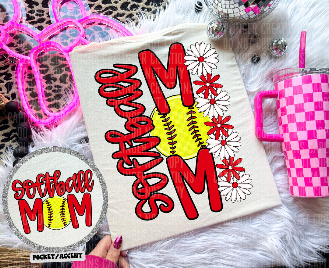 Softball Mom FRONT DTF Print