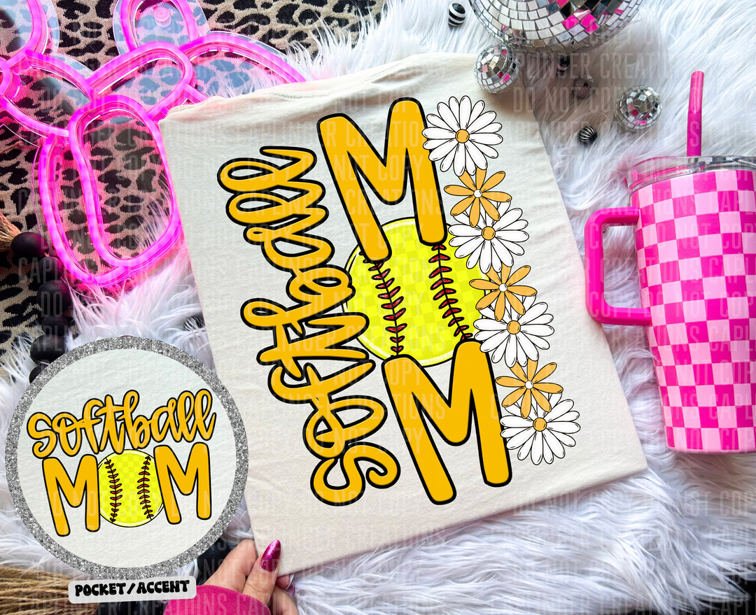 Softball Mom FRONT DTF Print