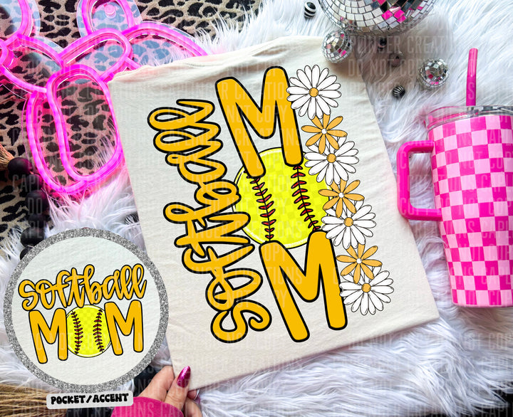 Softball Mom FRONT DTF Print