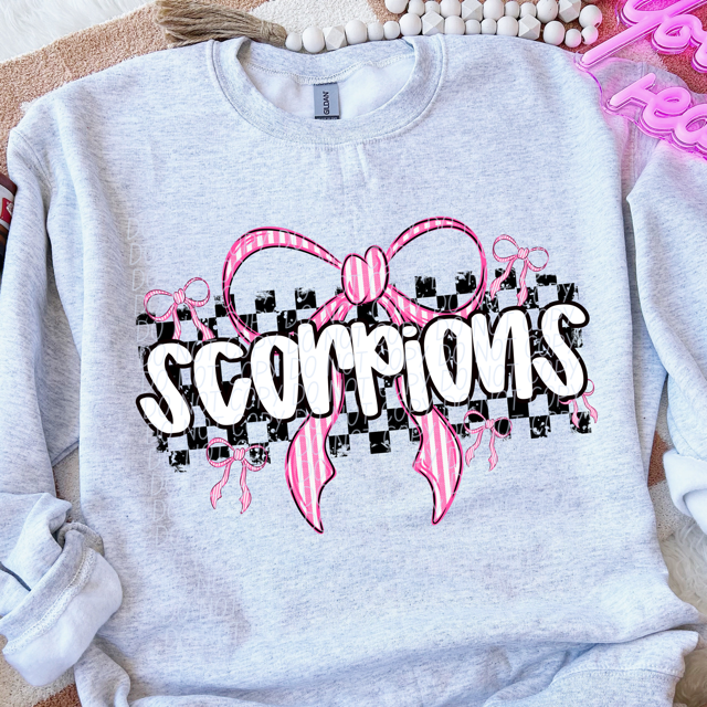 Pink Bow Mascots DTF Print