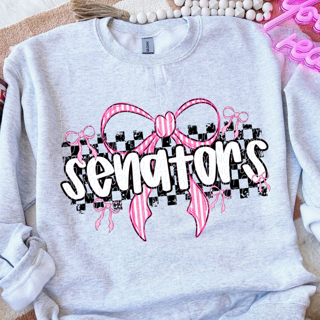 Pink Bow Mascots DTF Print