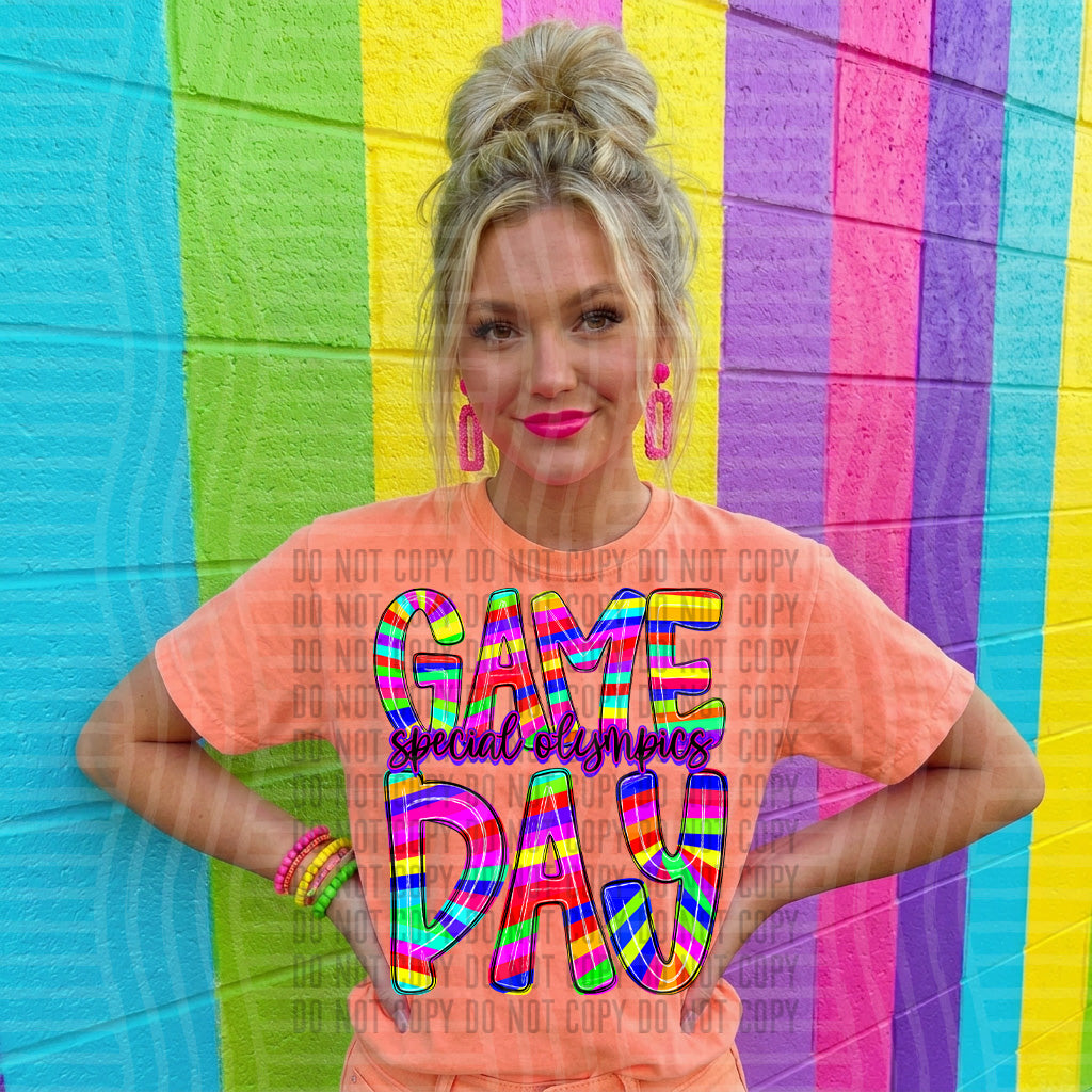 Game Day Zebra Stripes Mascots DTF Print