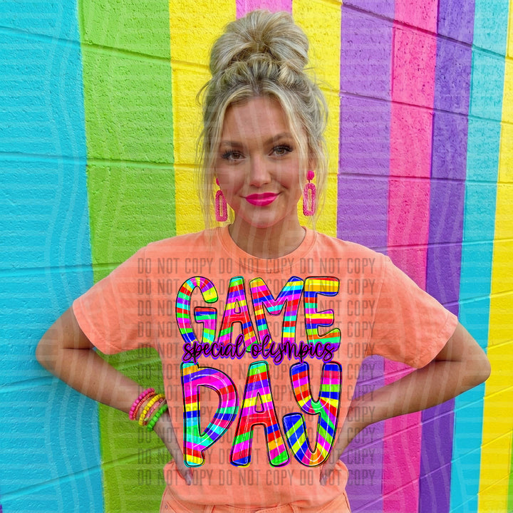 Game Day Zebra Stripes Mascots DTF Print