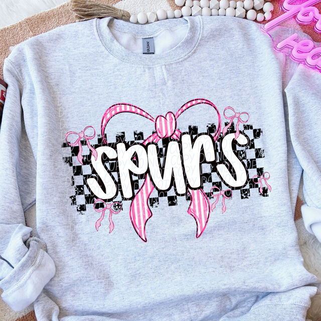 Pink Bow Mascots DTF Print