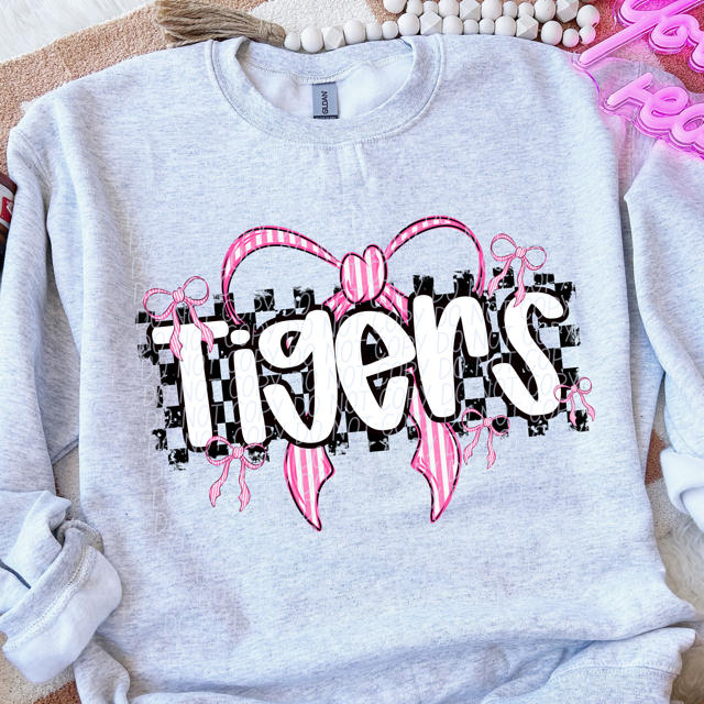 Pink Bow Mascots DTF Print