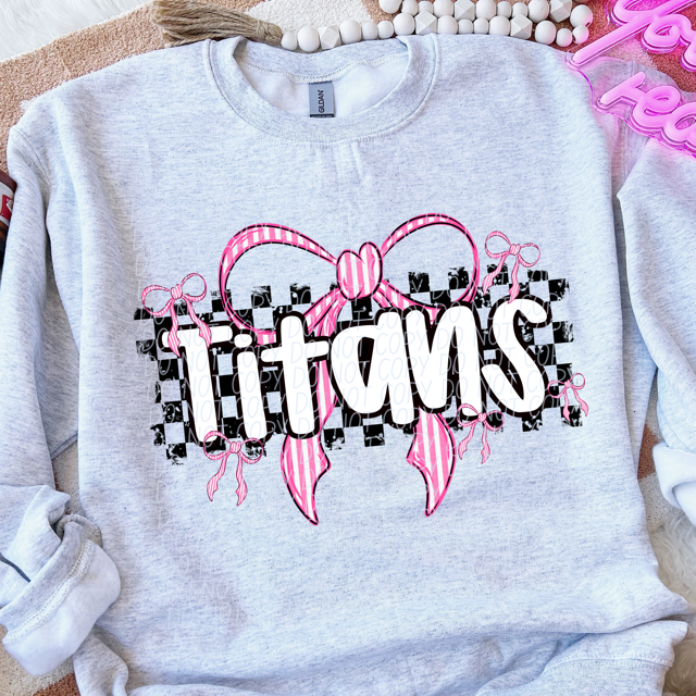 Pink Bow Mascots DTF Print