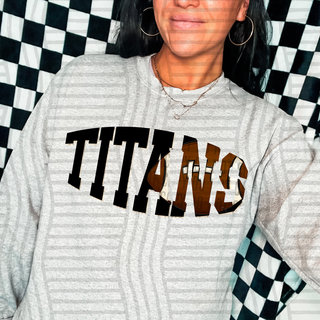 Varsity Clipped Football Mascots DTF Print