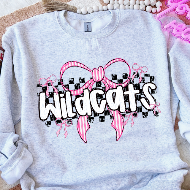 Pink Bow Mascots DTF Print