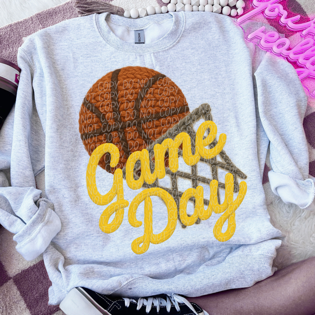 Yarn Game Day Basketball 2 DTF Print