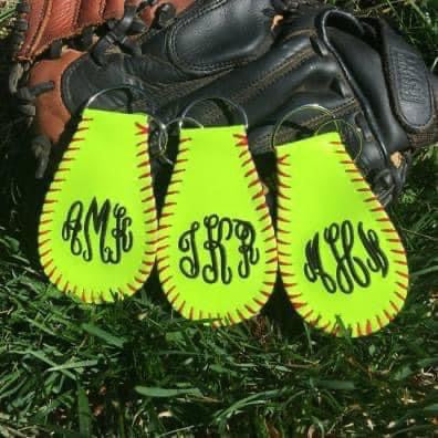 Baseball and Softball Key Rings
