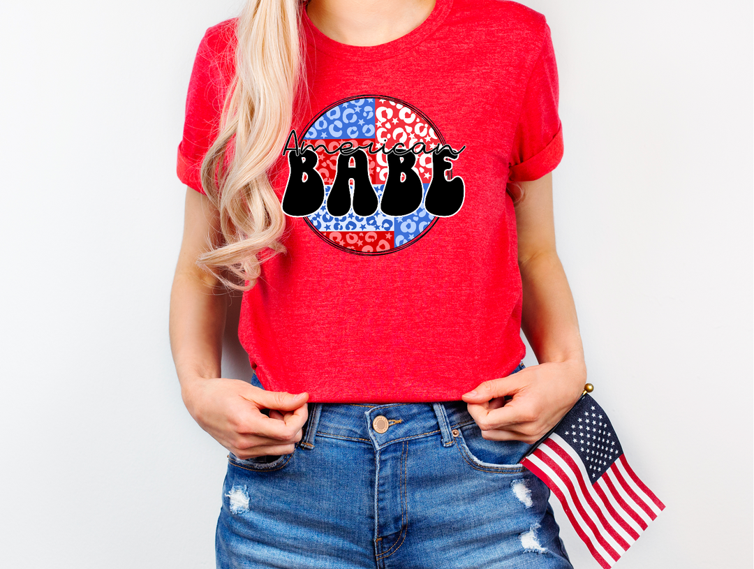 American Leopard Babe  DTF Print