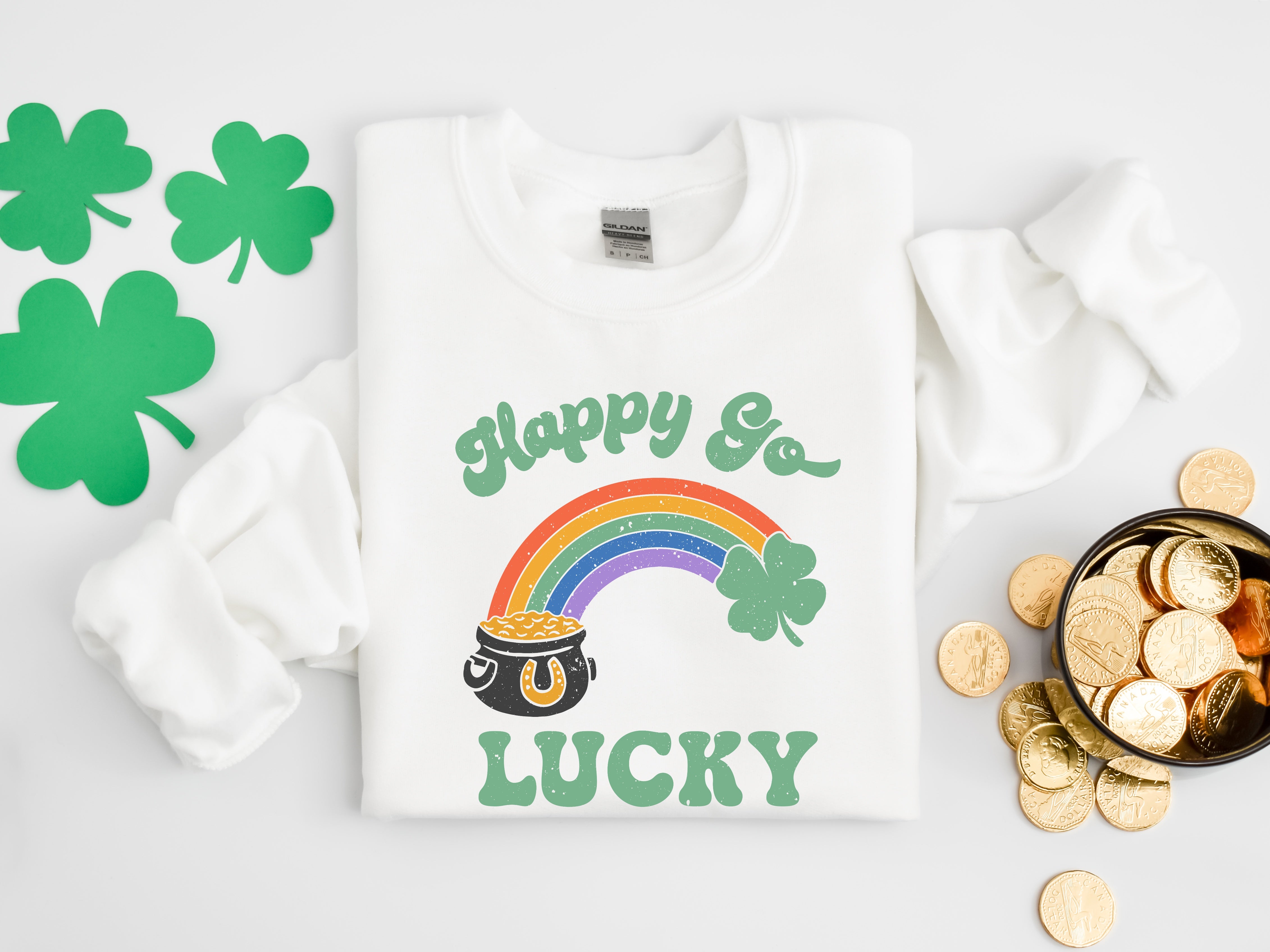 Happy Go Lucky Rainbow Screen Print O15
