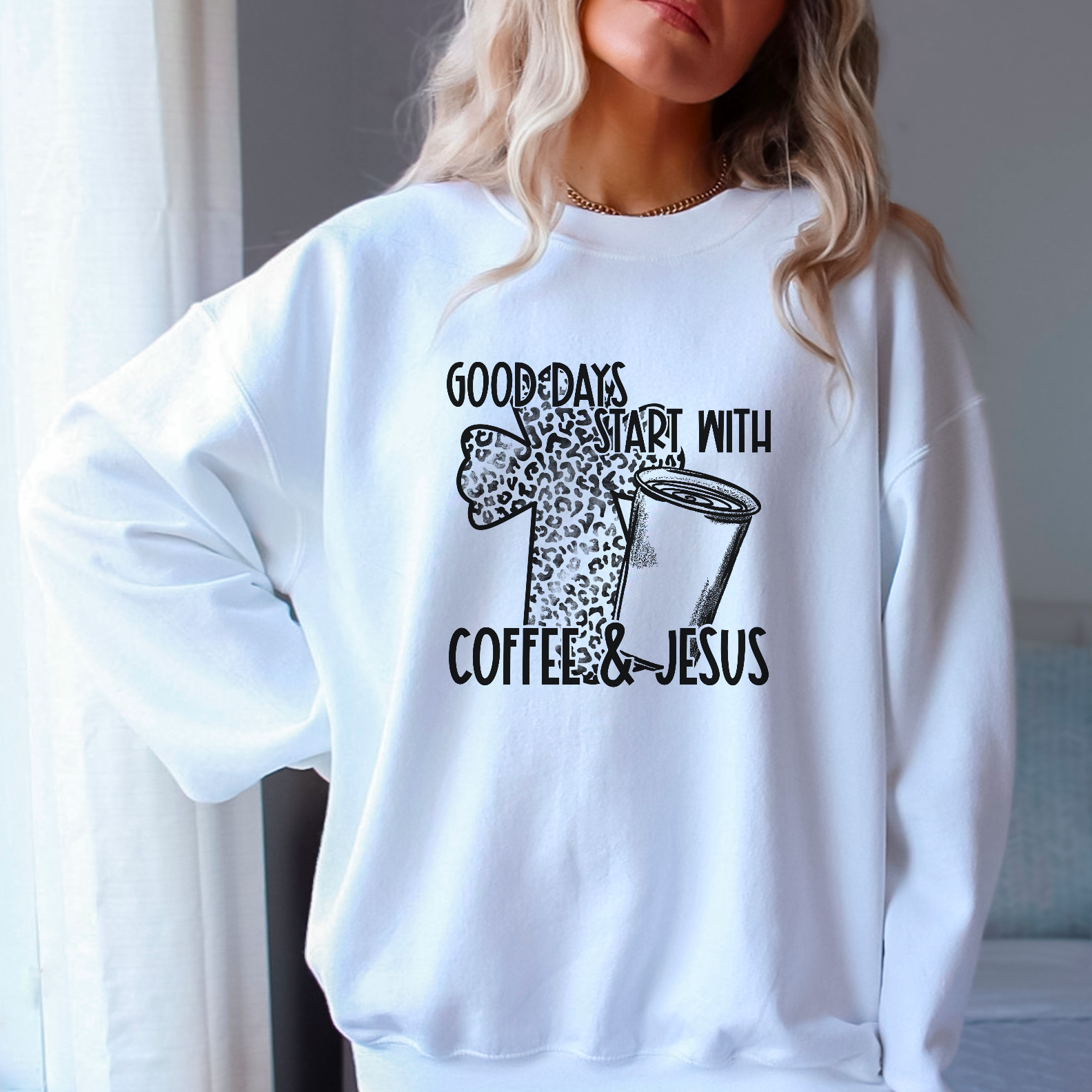 Good Days Start With Coffee and Jesus Screen Print (F4)