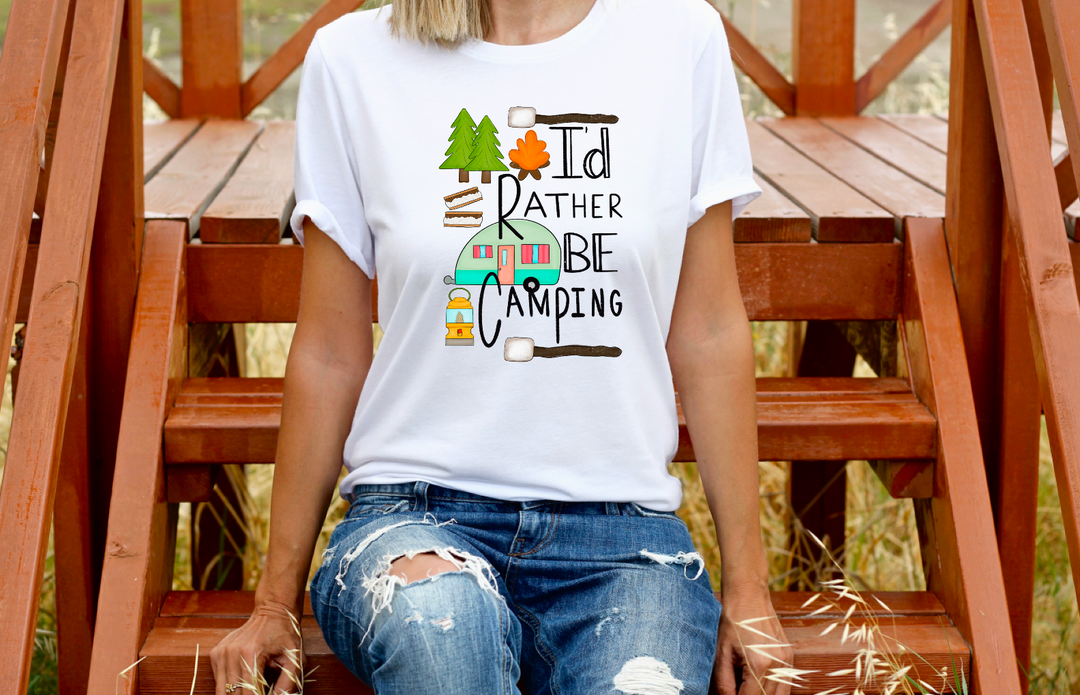 I’d Rather Be Camping  DTF Print