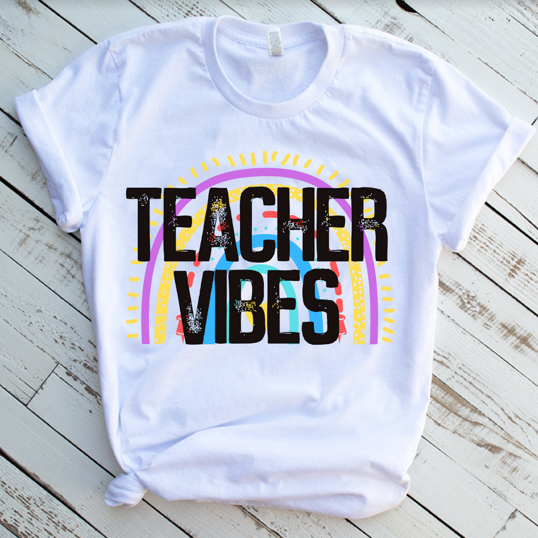 Teacher Vibes DTF Print