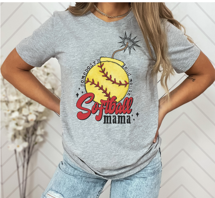 Somebody's Loud Mouth (Sports) Mama DTF Print