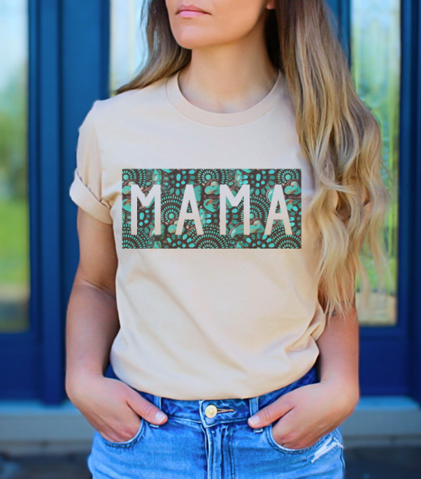 Mama Turquoise DTF Print