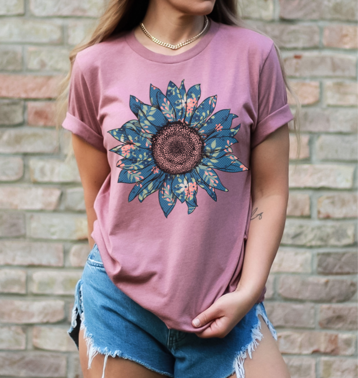 Floral Sunflower DTF Print