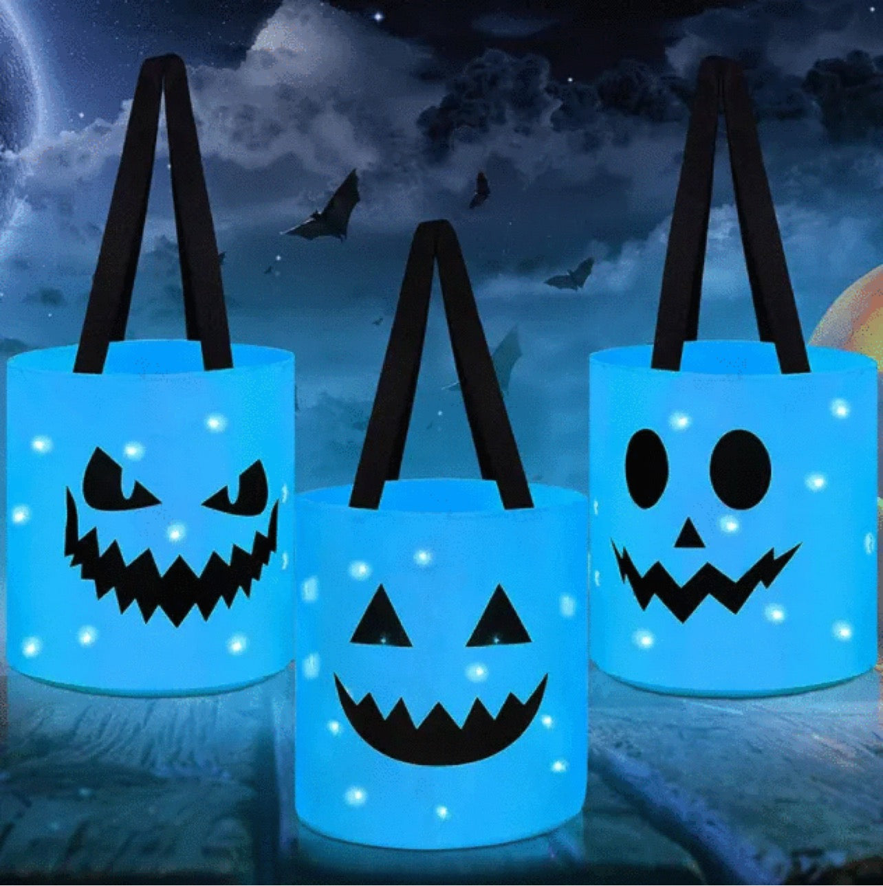 Lighted Halloween Bucket