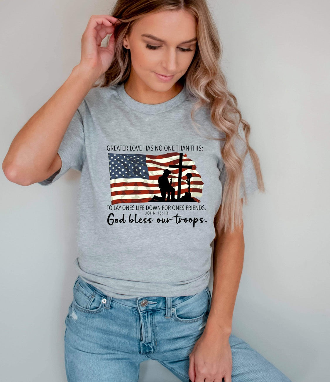 God Bless Our Troops Screen Print AB2