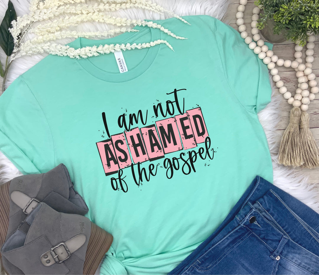 I Am Not Ashamed of the Gospel Screen Print V62