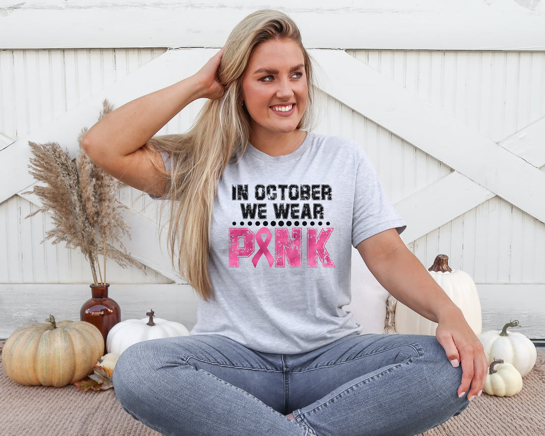 In October We Wear Pink DTF Print