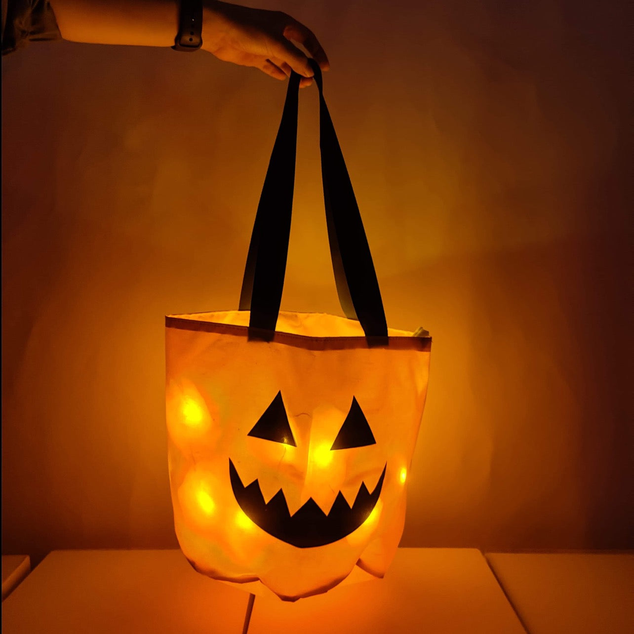 Lighted Halloween Bucket