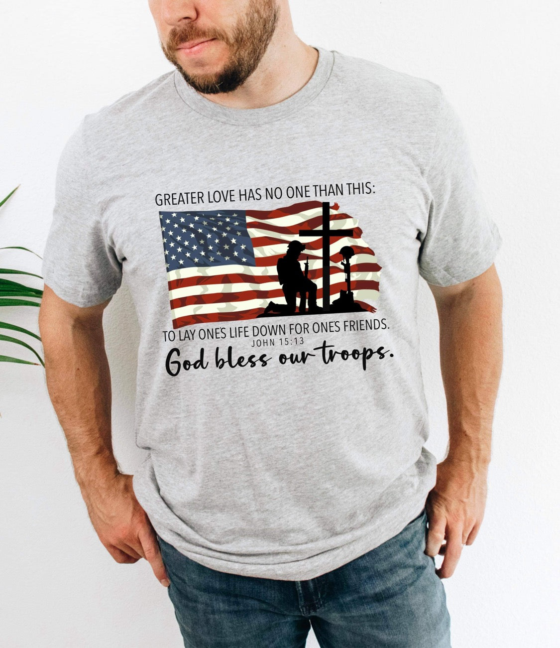 God Bless Our Troops Screen Print AB2