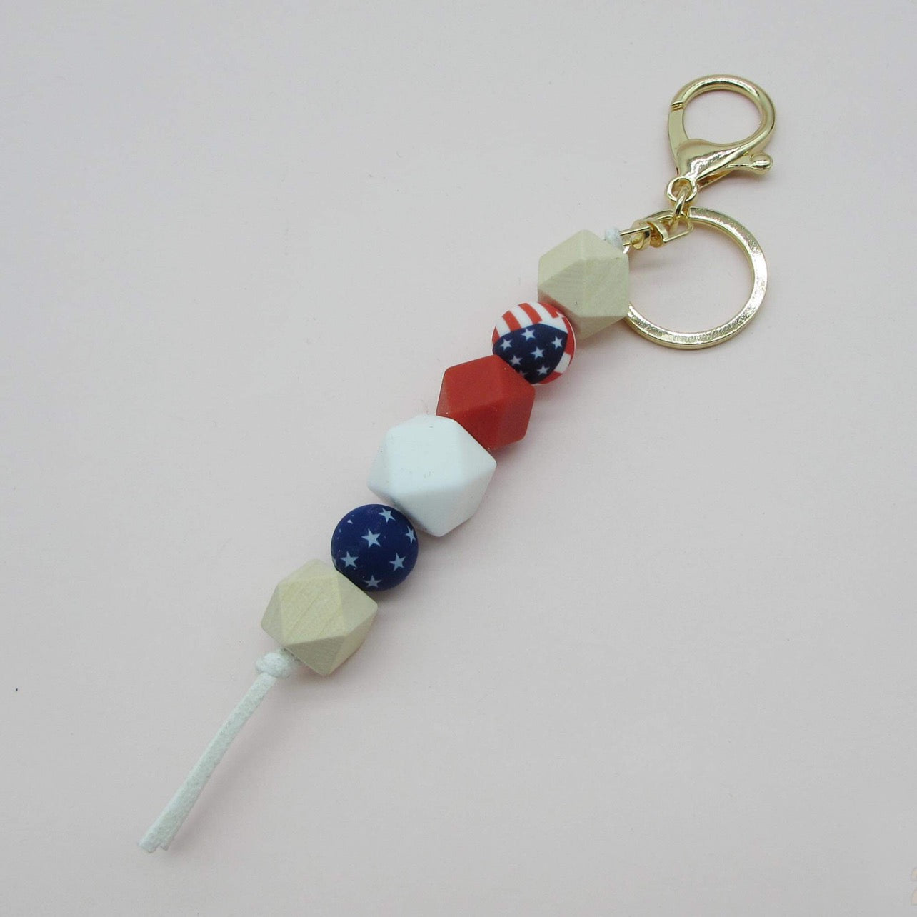 DANGLE Americana 4th of July Bracelet Keychain with Disc