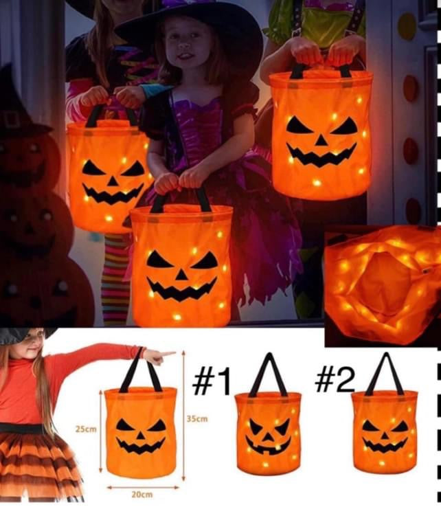 Lighted Halloween Bucket