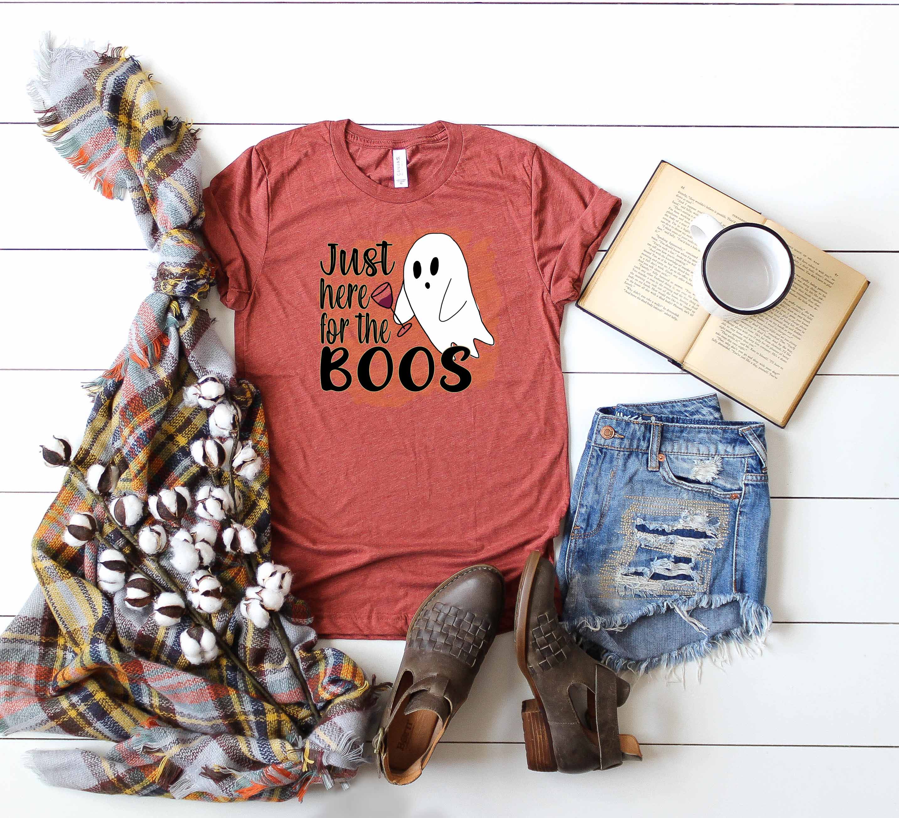 Just Here for the Boos Ghost Digital Design File PNG