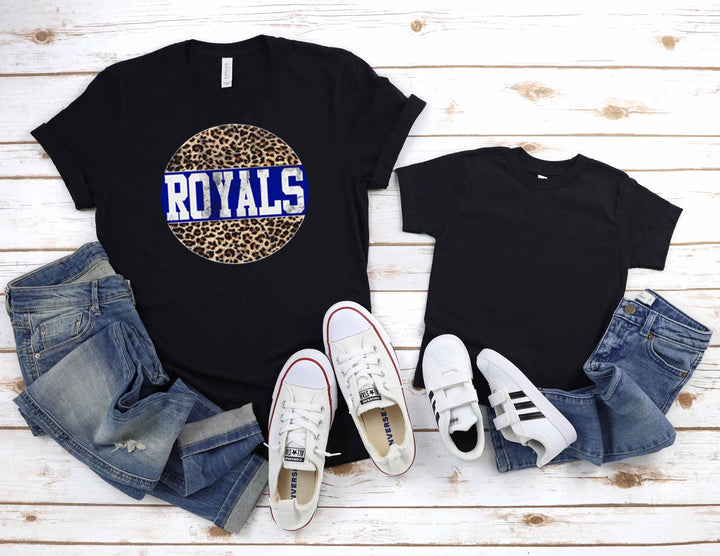 Royals Leopard Distressed Circle Screen Print SPORTS76