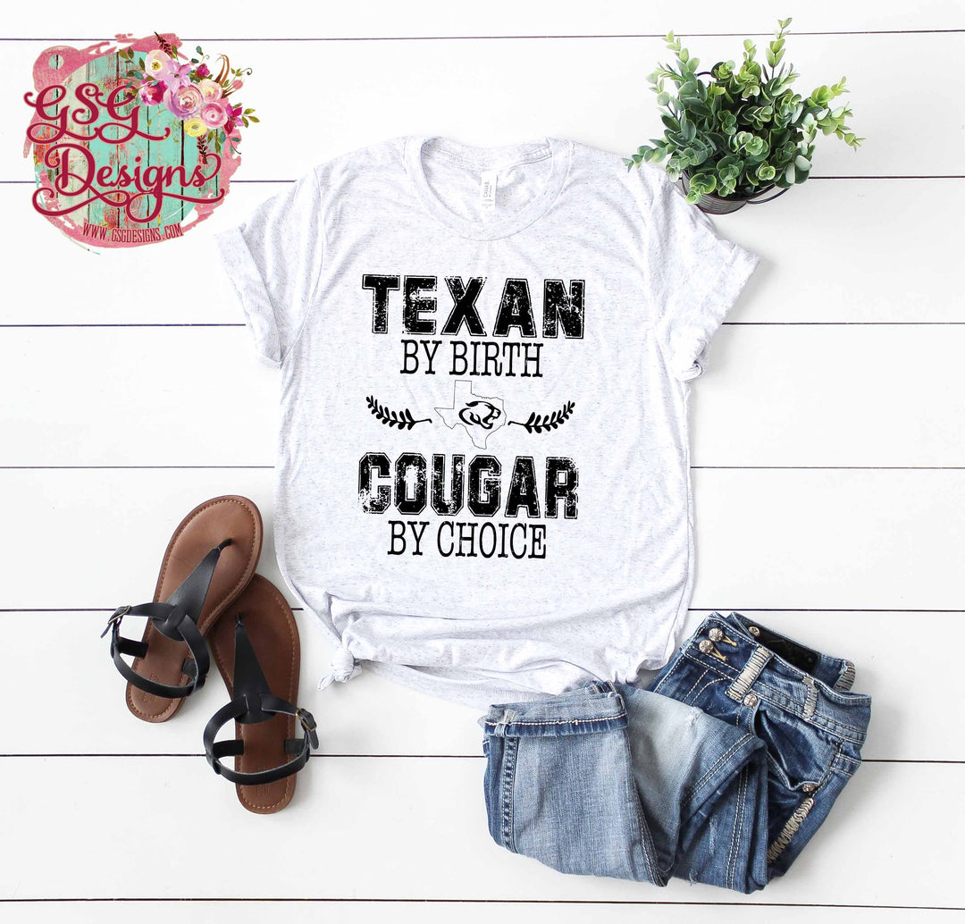 Texan by Birth Cougar by Choice DTF Print